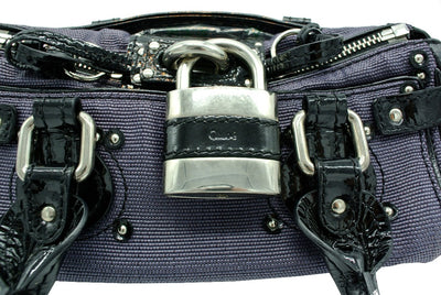 Chloe Lilac and Black Patent Leather Mini Paddington Bag Bag Chloe