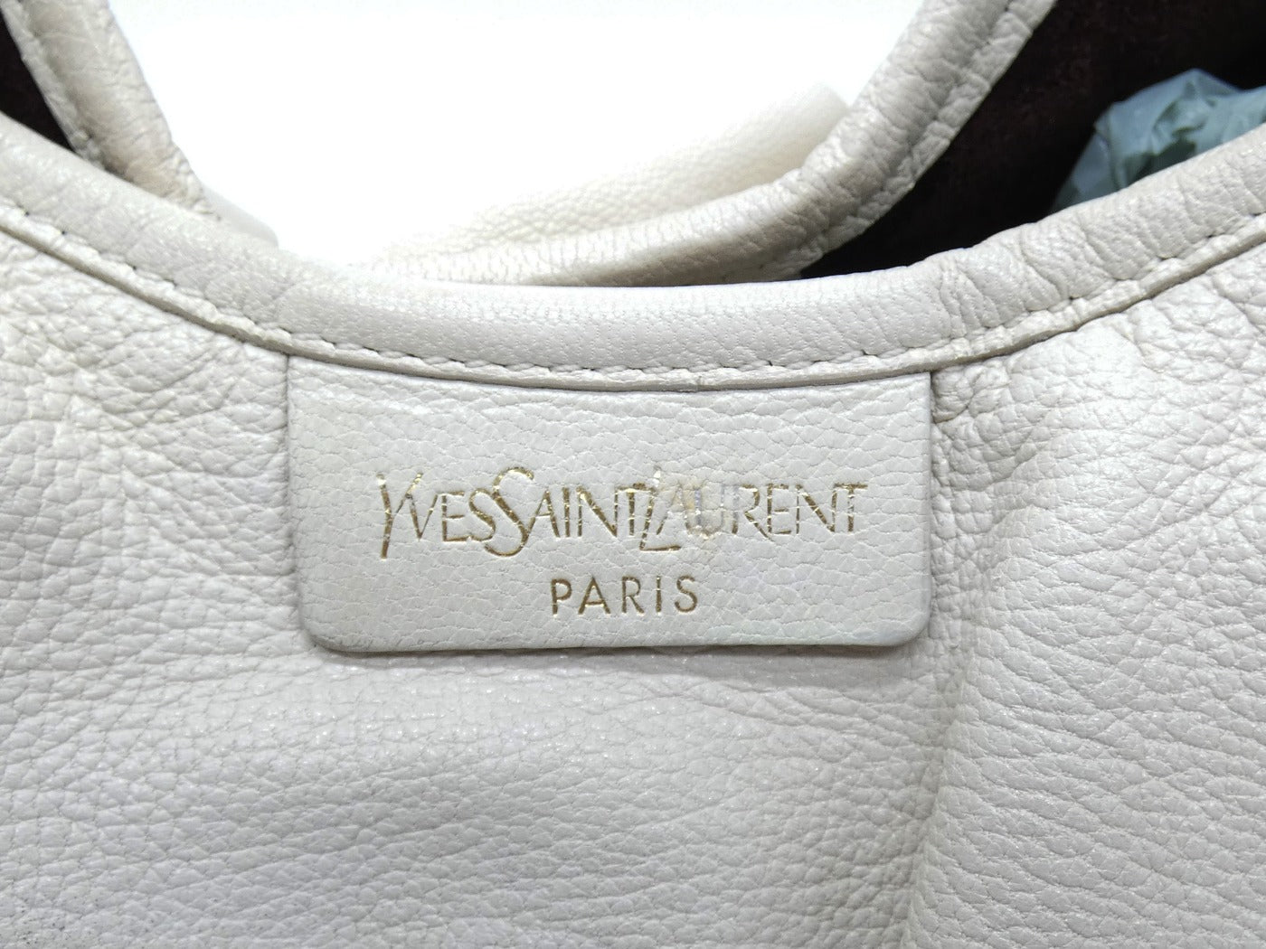 YSL St. Tropez Mombasa Cream Horn Bag Bag YSL