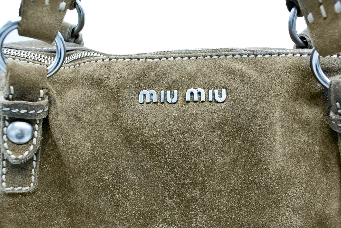 Miu Miu Vintage Brown Suede Fringed Large Tote Bag Miu Miu