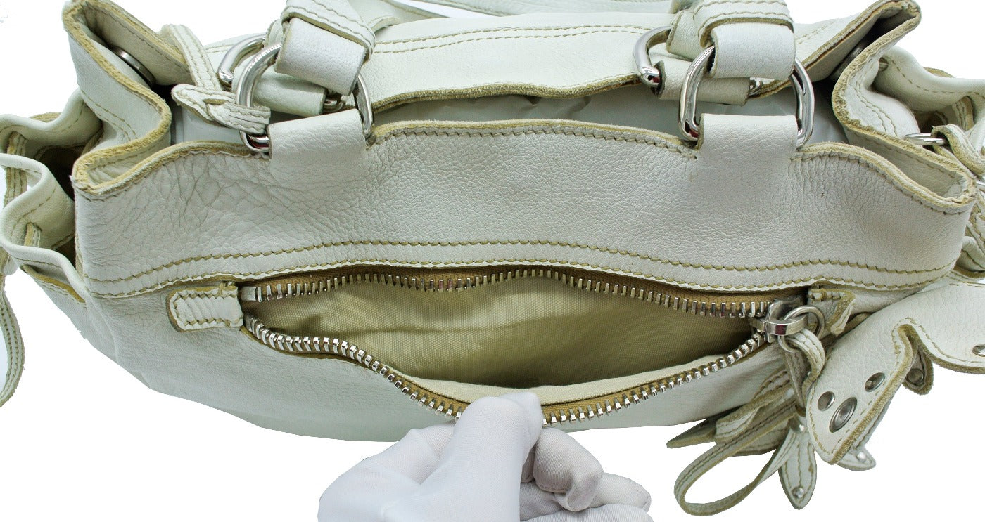 Miu Miu Cream Leather Flower Bag Bag Miu Miu