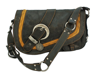 Christian Dior Dark Brown Gaucho Saddle Bag Bag Christian Dior