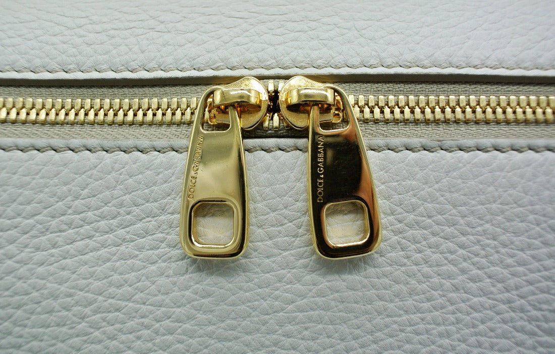 Dolce & Gabbana Convertible Ivory Leather Flap Bag Bag Dolce & Gabbana