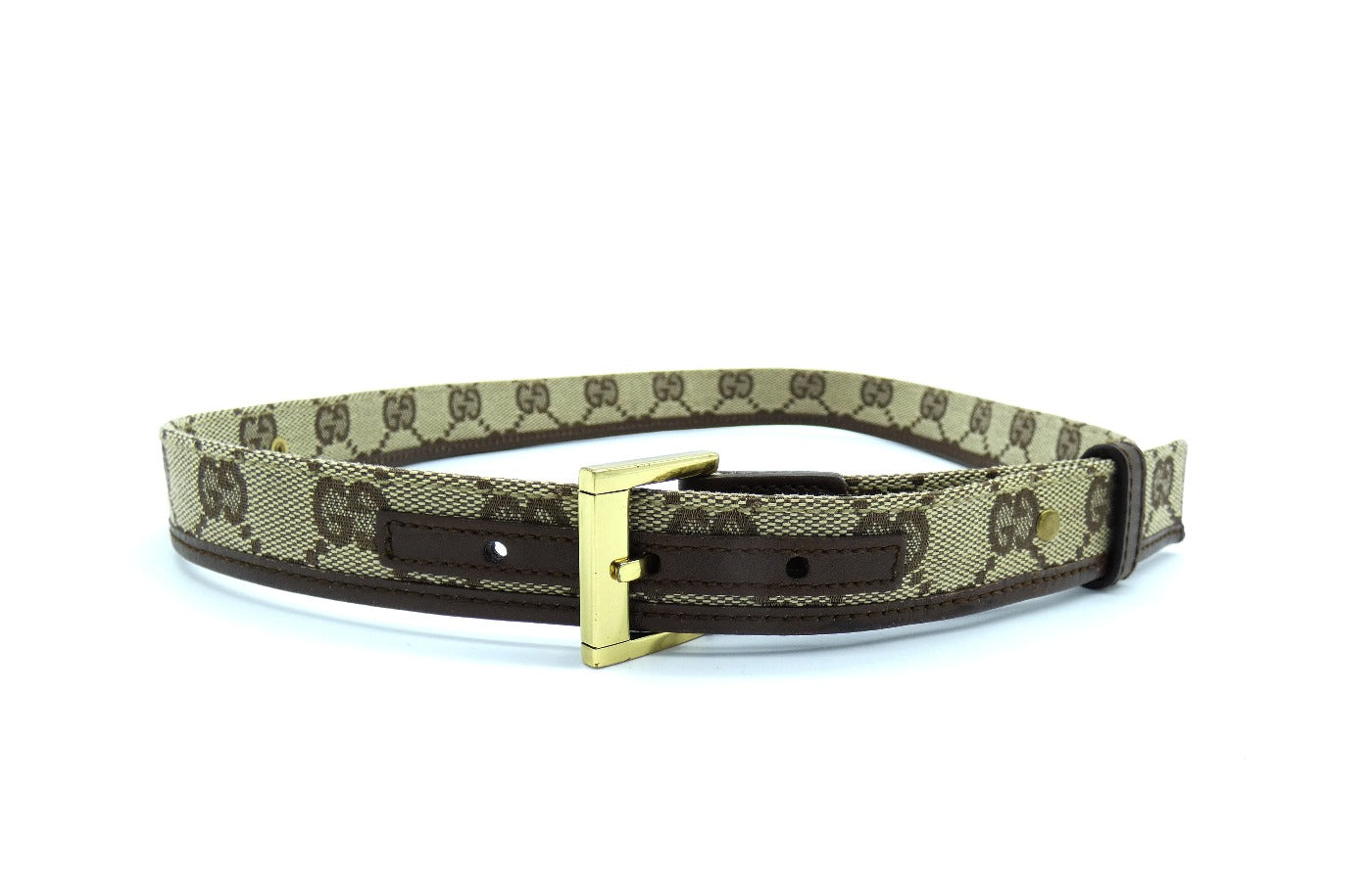 Gucci Vintage Camel Guccissimo Thin Belt Belt Gucci