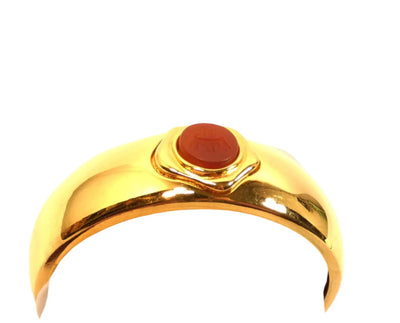 Fendi Gold Tone Crown Bangle Bracelet Fendi