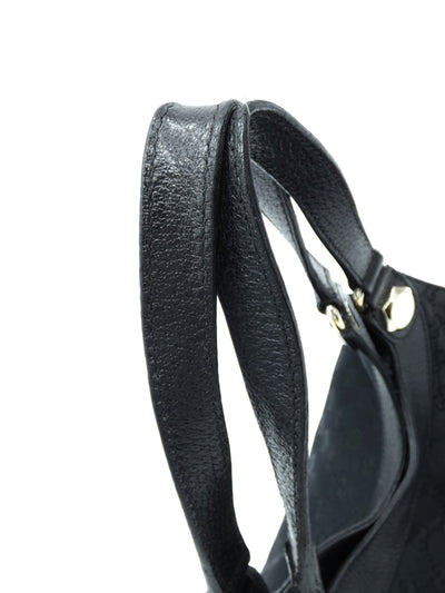 Gucci Vintage Black GG Canvas and Leather Charmy Hobo Bag Gucci