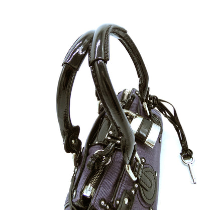 Chloe Lilac and Black Patent Leather Mini Paddington Bag Bag Chloe