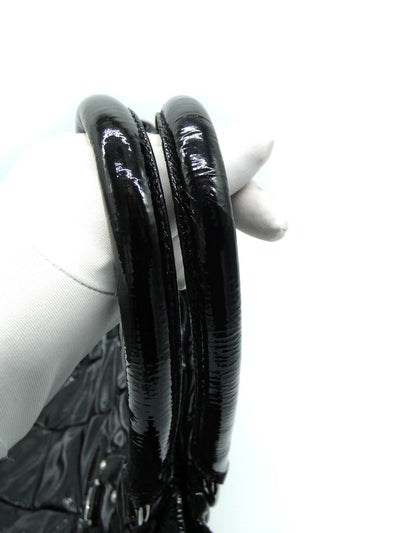 Prada Black Patent Quilted Tote Bag Prada