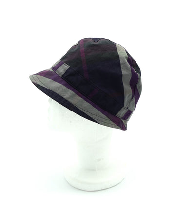 Burberry Purple Nova Check Cloche Bucket Hat Hats Burberry