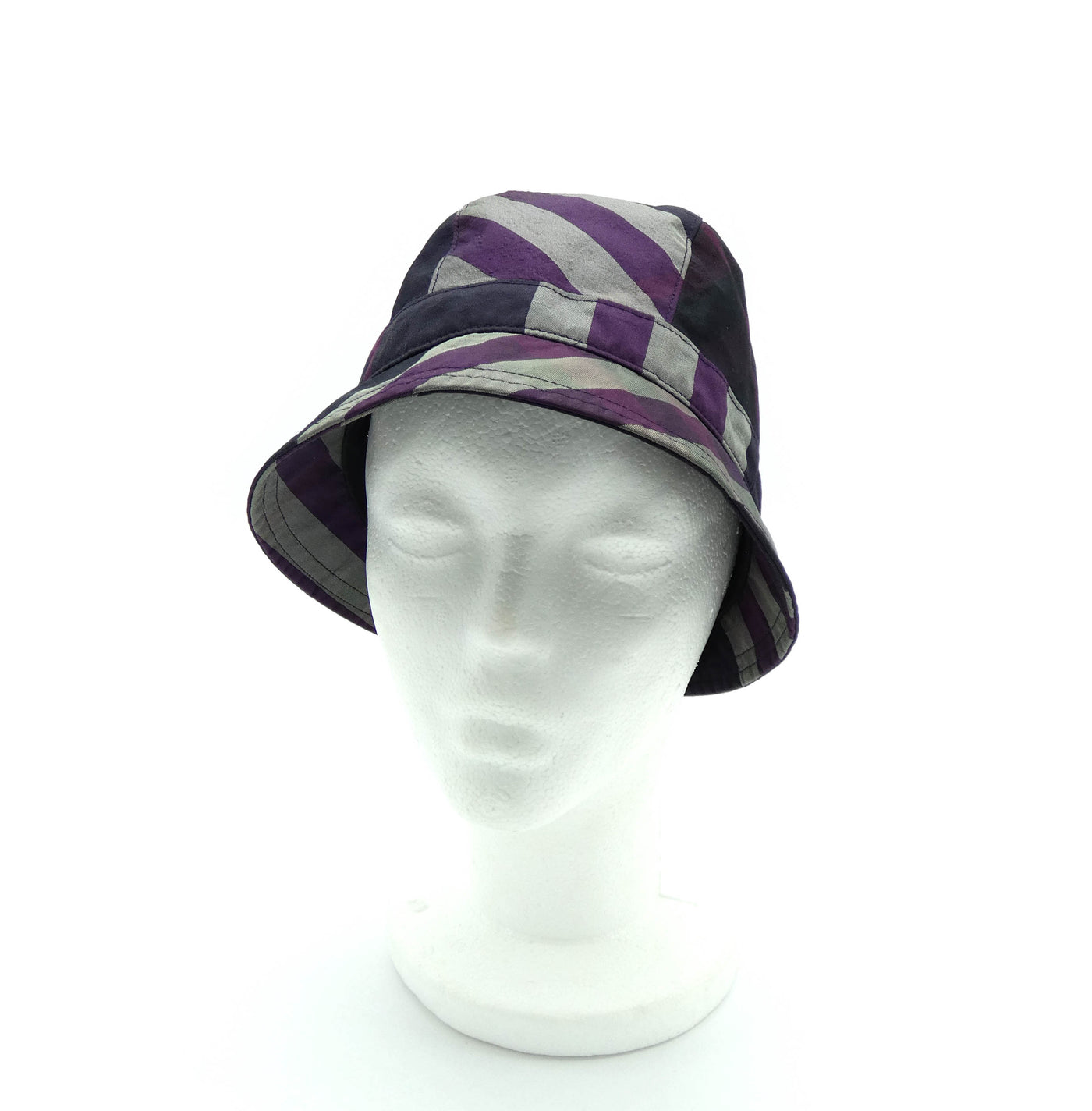 Burberry Purple Nova Check Cloche Bucket Hat Hats Burberry