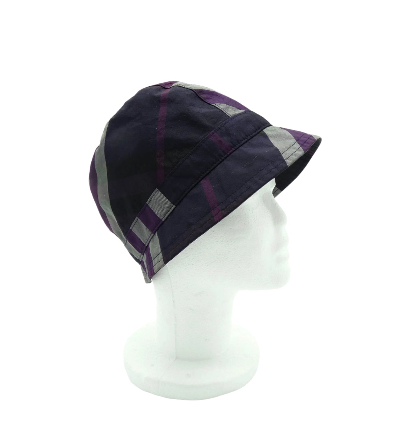 Burberry Purple Nova Check Cloche Bucket Hat Hats Burberry