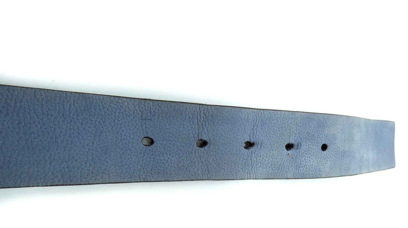 Gucci Sky Blue Sueded Leather Interlocking GG Belt Belt Gucci