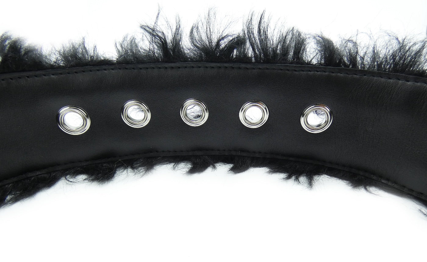 Miu Miu Mohair Fur and Black Leather Belt Belt Miu Miu