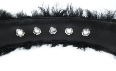 Miu Miu Mohair Fur and Black Leather Belt Belt Miu Miu