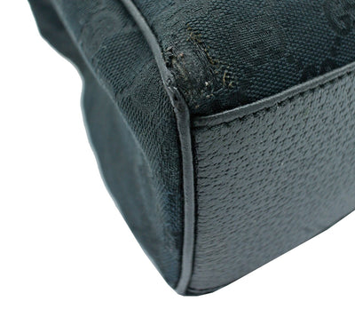 Gucci Vintage Black GG Canvas and Leather Charmy Hobo Bag Gucci