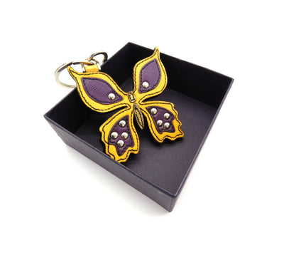 Prada Leather Butterfly Keychain Keychains Prada