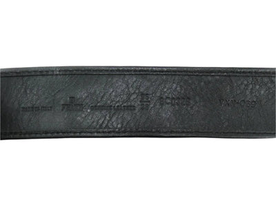 Fendi Black Leather and Leopard Pony Belt Belt Fendi