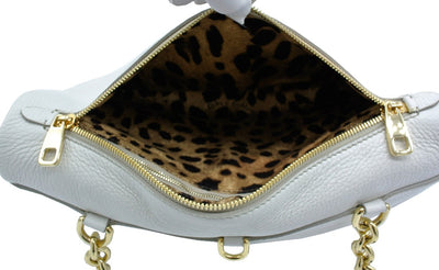 Dolce & Gabbana Convertible Ivory Leather Flap Bag Bag Dolce & Gabbana