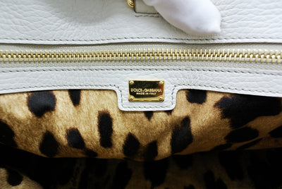 Dolce & Gabbana Convertible Ivory Leather Flap Bag Bag Dolce & Gabbana