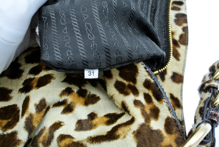 Prada Leopard Print Cavallino Pony Shoulder Bag Bag Prada