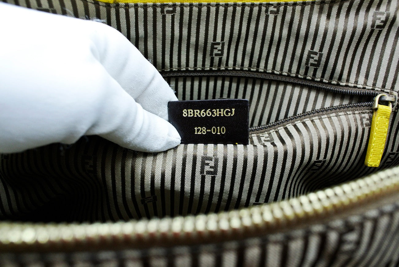 Fendi Yellow Leather Chameleon Large Tote Bag Fendi