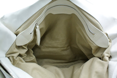 Burberry White Leather Trimmed Exploded Nova Check Satchel Bag Burberry