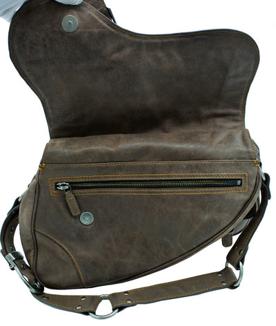Christian Dior Brown Gaucho Double Saddle Bag Bag Christian Dior