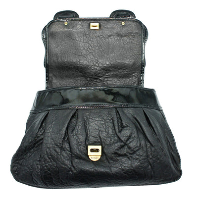 Fendi Black Grained Leather B Bag Bag Fendi