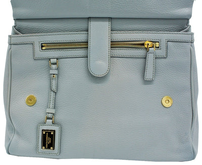 Dolce & Gabbana Miss Sicily Blue Leather Bag Bag Dolce & Gabbana