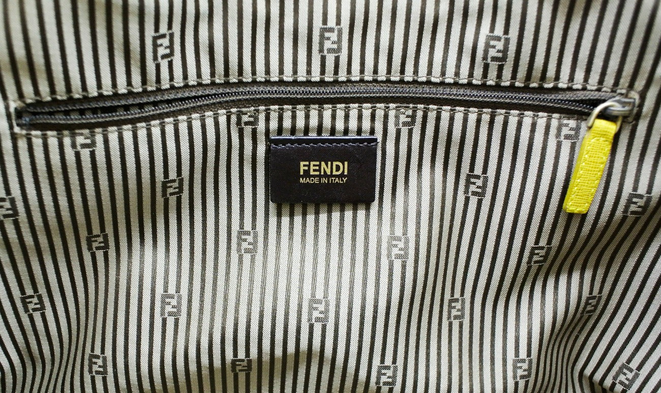 Fendi Yellow Leather Chameleon Large Tote Bag Fendi