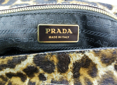 Prada Leopard Print Cavallino Pony Shoulder Bag Bag Prada