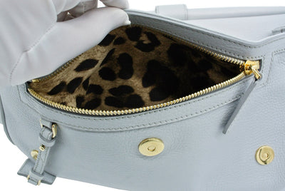 Dolce & Gabbana Miss Sicily Blue Leather Bag Bag Dolce & Gabbana