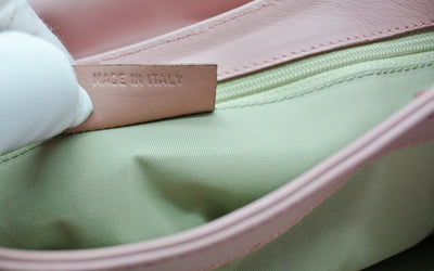 Burberry Vintage Pink Snake Embossed Leather Handbag Bag Burberry