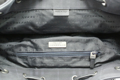 Burberry Vintage Black and Blue House Check Backpack Bag, Backpack Burberry
