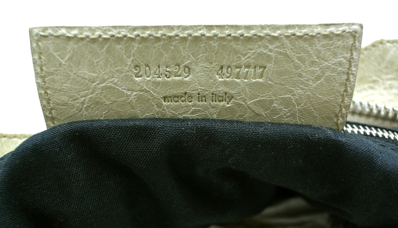 Balenciaga Blanc Crème Brogue Classic City Bag Bag Balenciaga