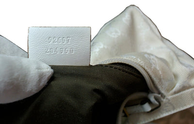 Gucci White GG Canvas and Leather Slimline Shoulder Bag Bag Gucci