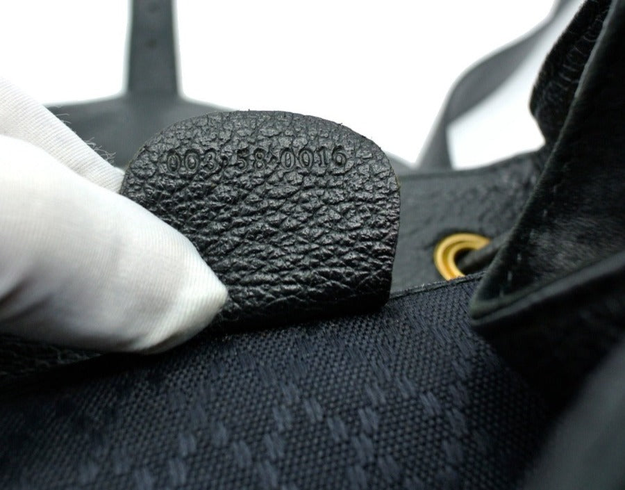 Gucci Black Vintage Suede Backpack Bag, Backpack Gucci