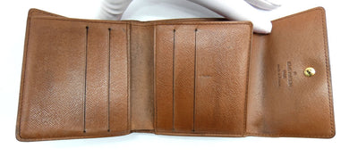 Louis Vuitton Vintage Brown and Monogram Portofeuil Elise Wallet Wallet Louis Vuitton
