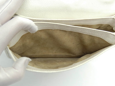 Miu Miu White Leather Madras 2way Bag Bag Miu Miu