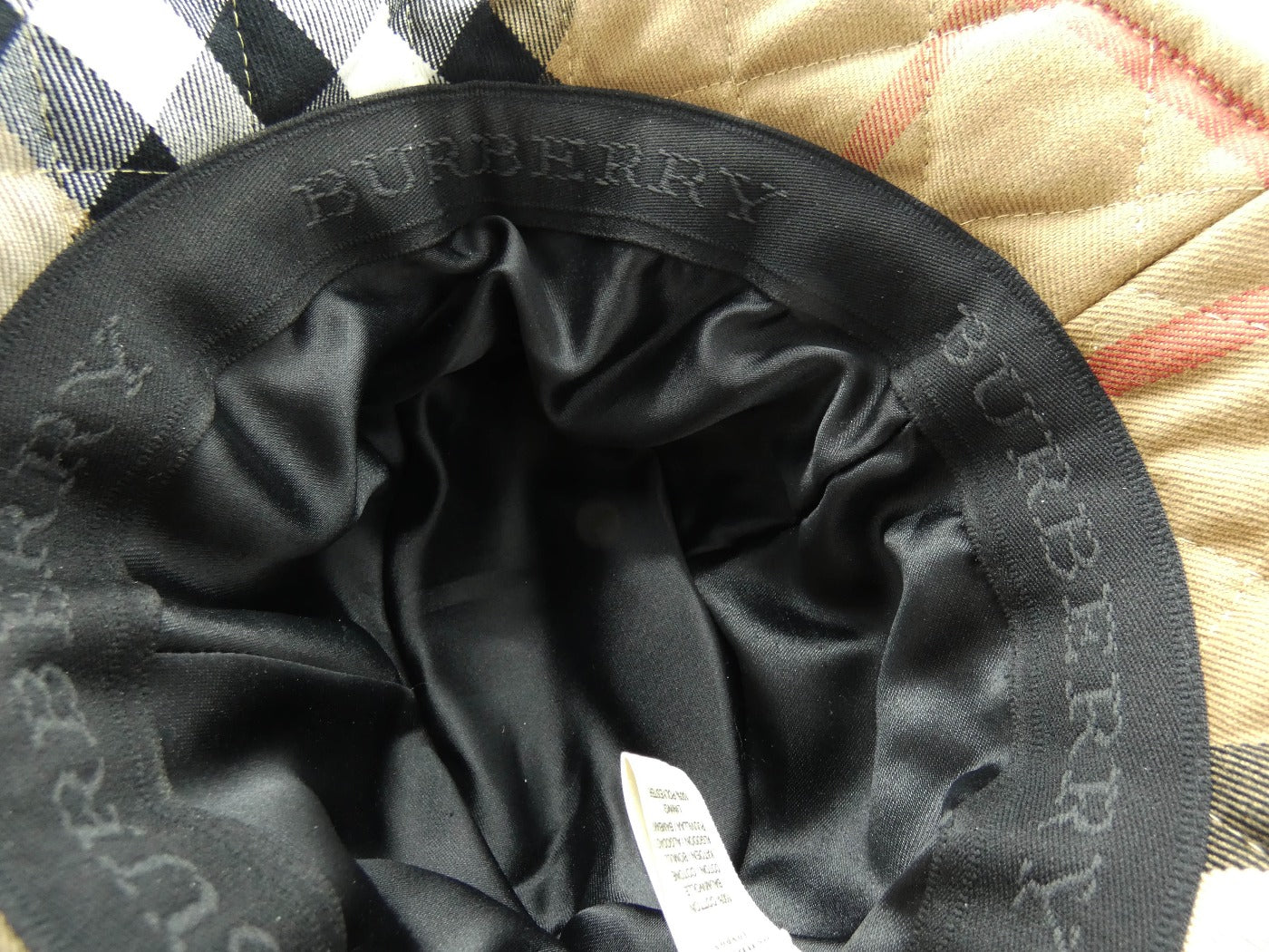 Burberry Quilted Nova Check Bucket Hat Hats Burberry