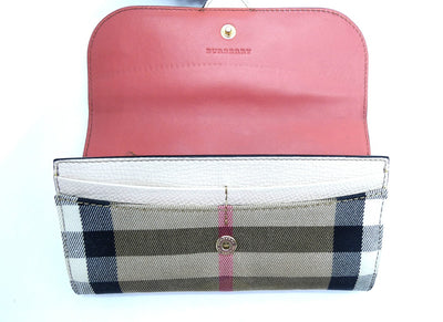 Burberry Floral and House Check Chesham Buckle Wallet Wallet Burberry