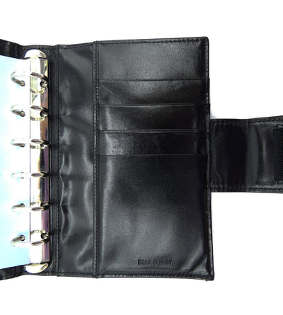 Prada Black Leather and Nylon Agenda Wallet Prada