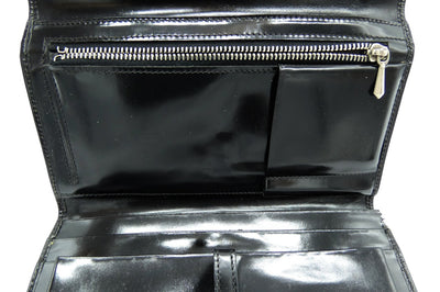 Dolce & Gabbana Black Polished Vintage Organizer Wallet Wallet Dolce & Gabbana