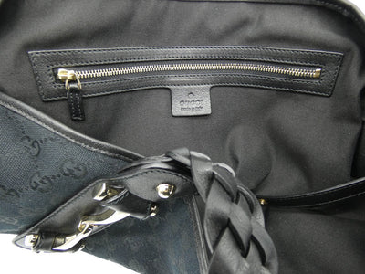 Gucci Black GG Canvas Pelham Medium Hobo Bag Gucci