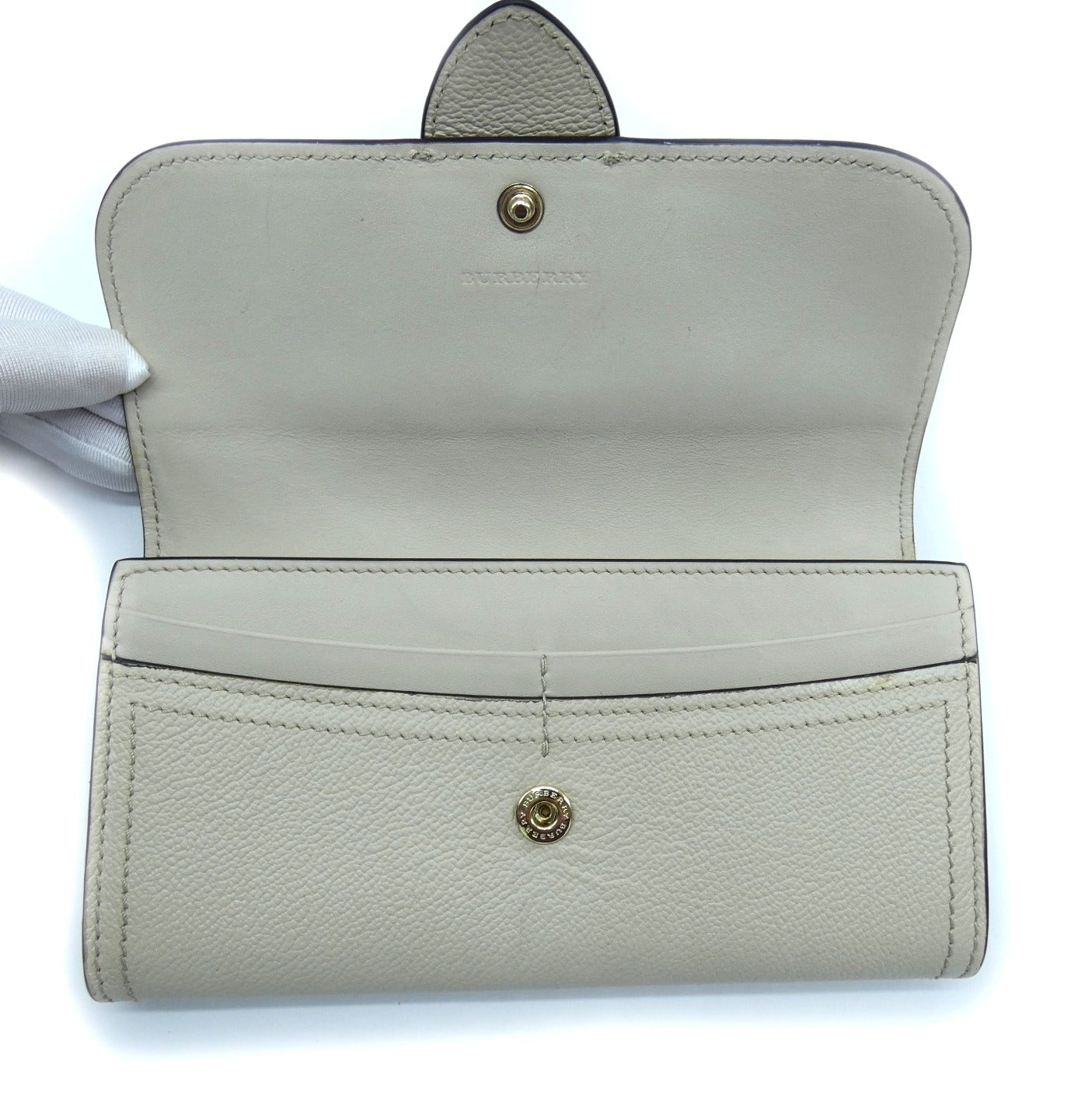 Burberry Soft Grain Limestone Halton Wallet Wallet Burberry