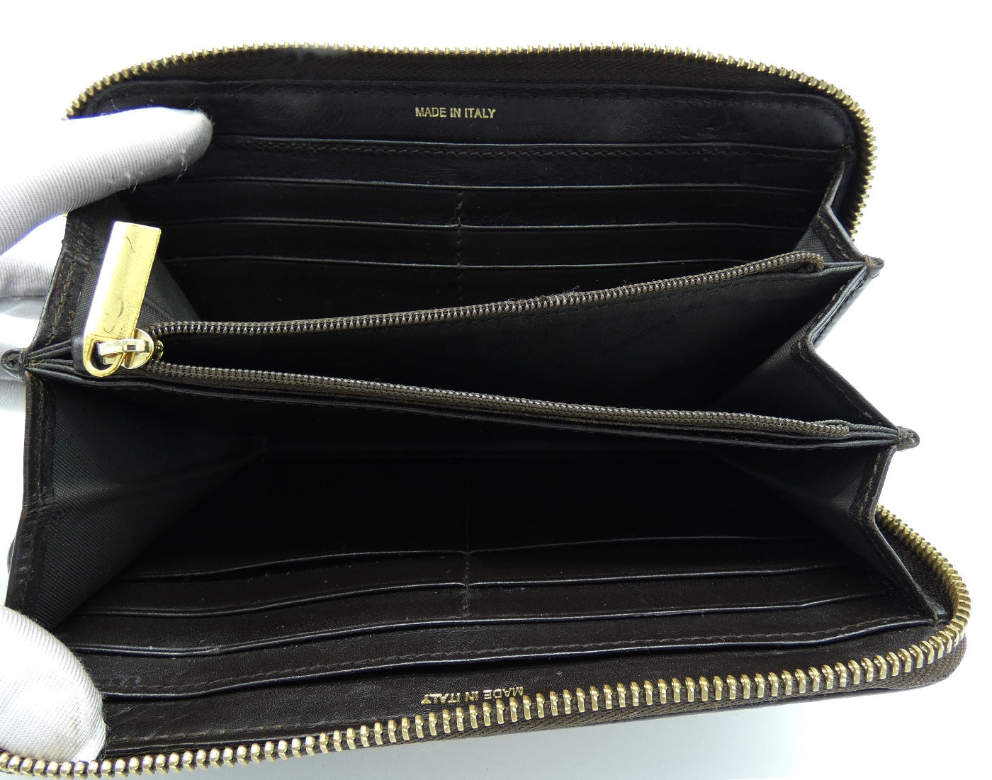 Burberry Prorsum Haymarket PVC Studded Zippy Wallet Wallet Burberry