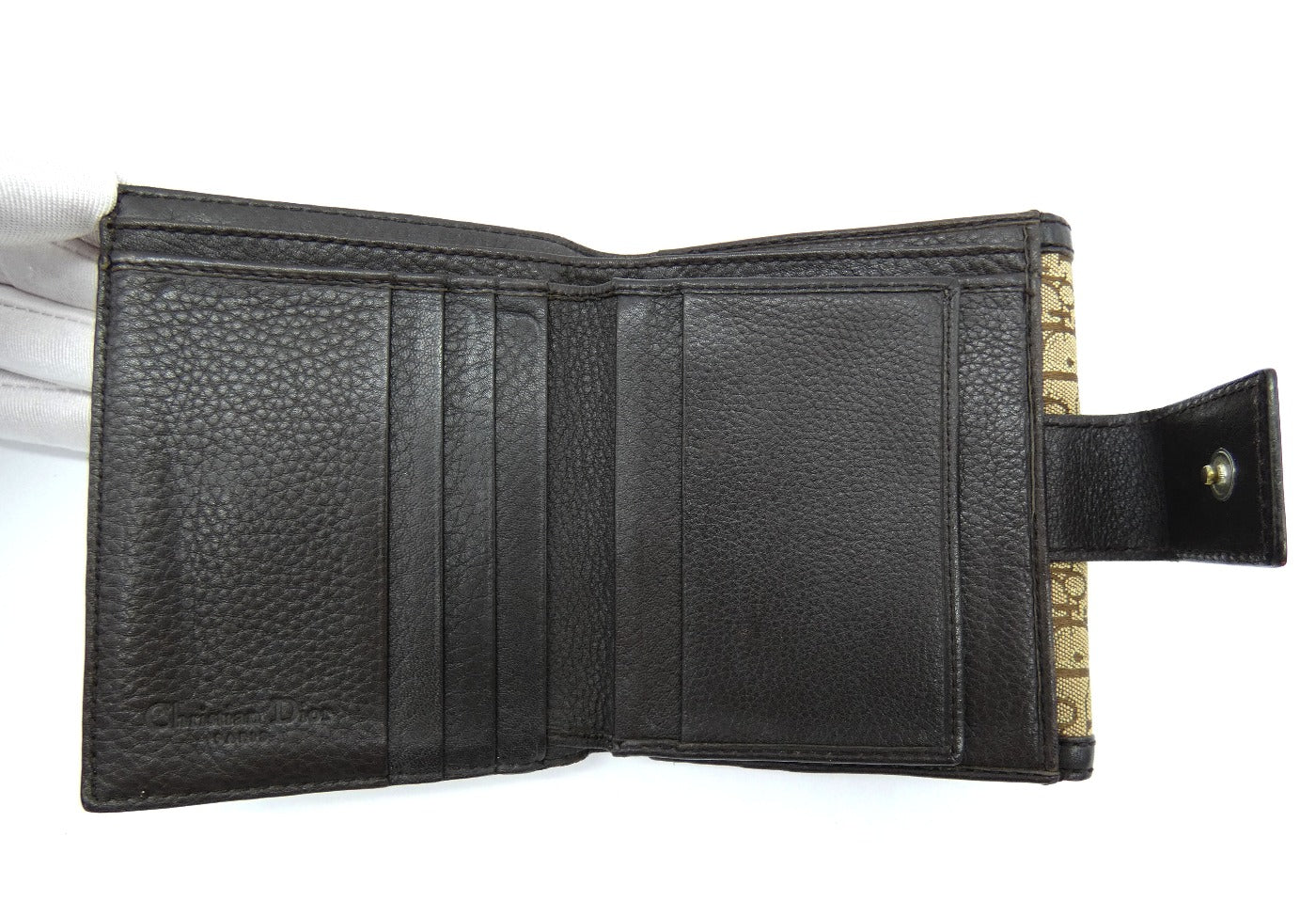 Christian Dior Tan Oblique Street Chic Compact Wallet Wallet Christian Dior