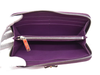 Miu Miu Purple Caiman Crocodile Continental Bow Wallet Wallet Miu Miu