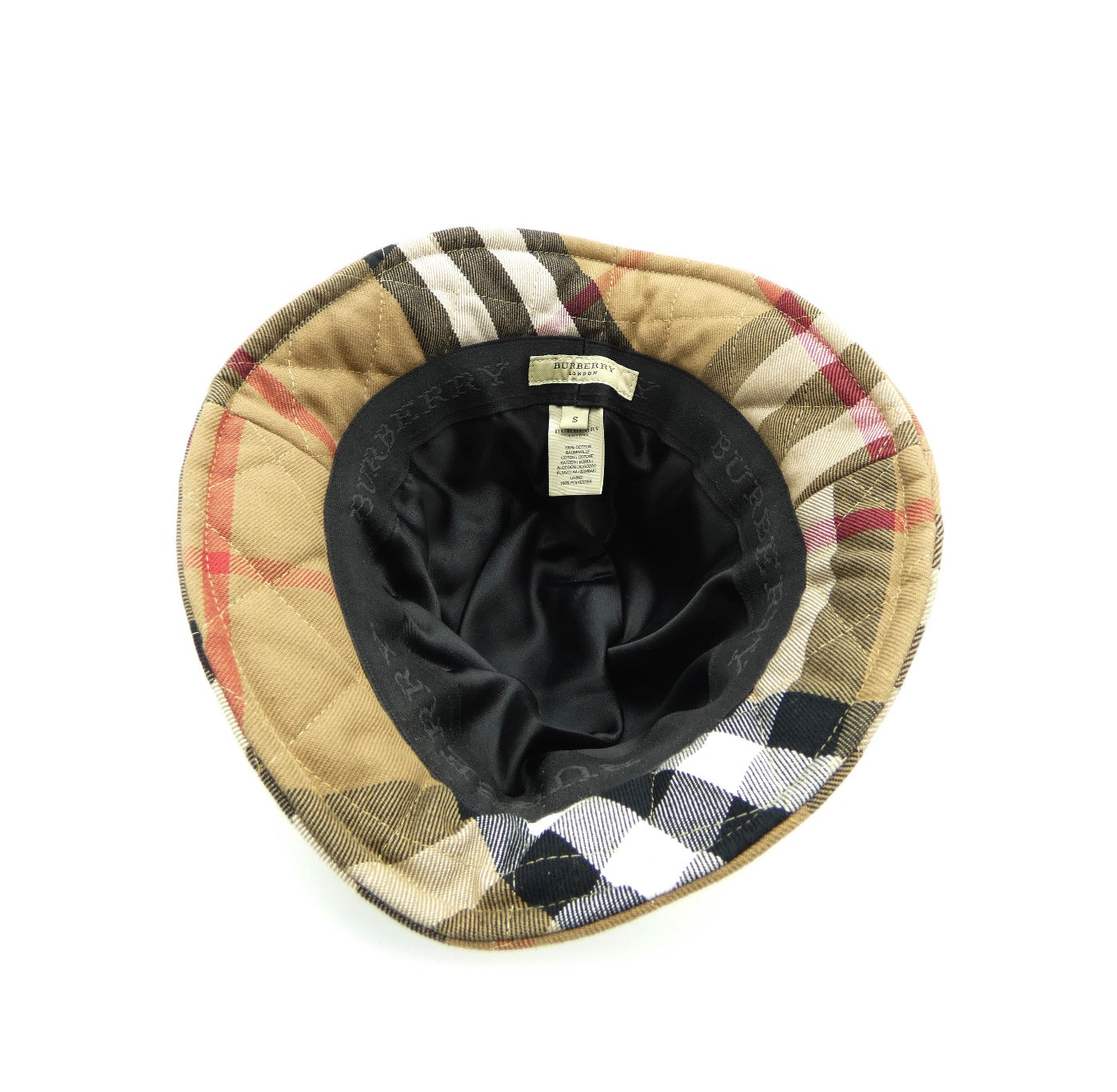 Burberry Quilted Nova Check Bucket Hat Hats Burberry
