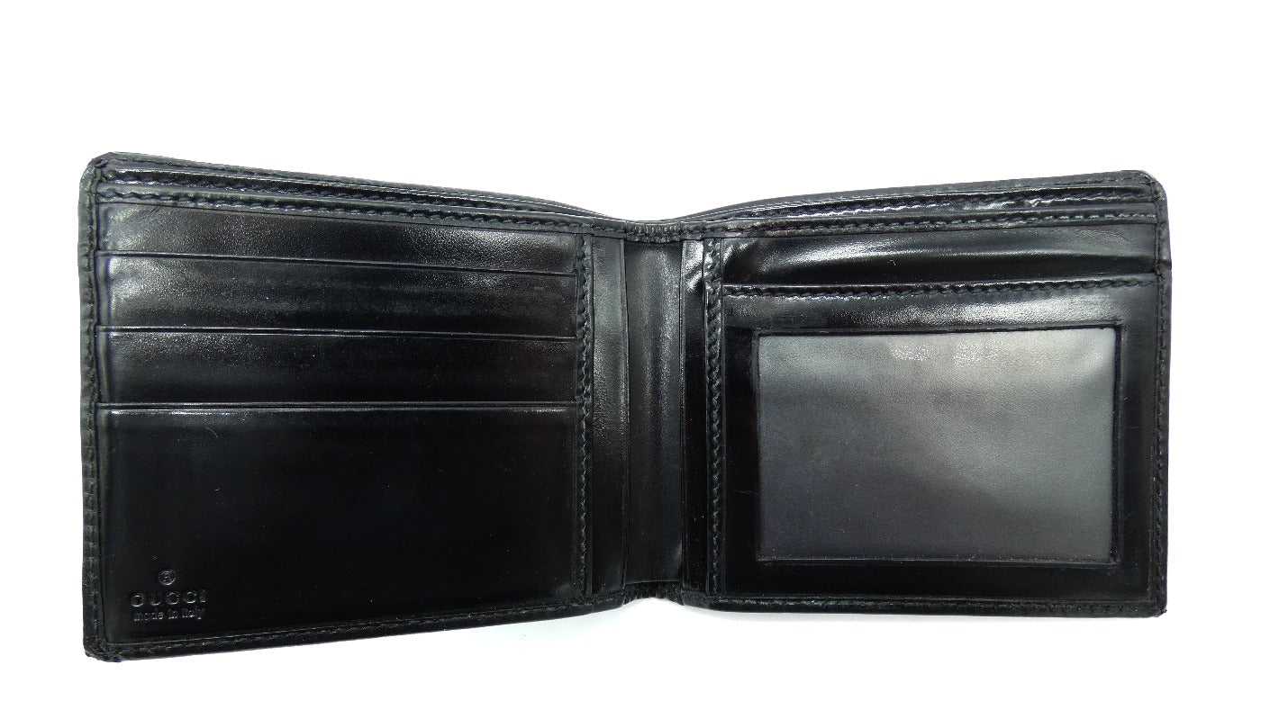 Gucci GG Black Imprime Men's Leather Wallet Wallet Gucci