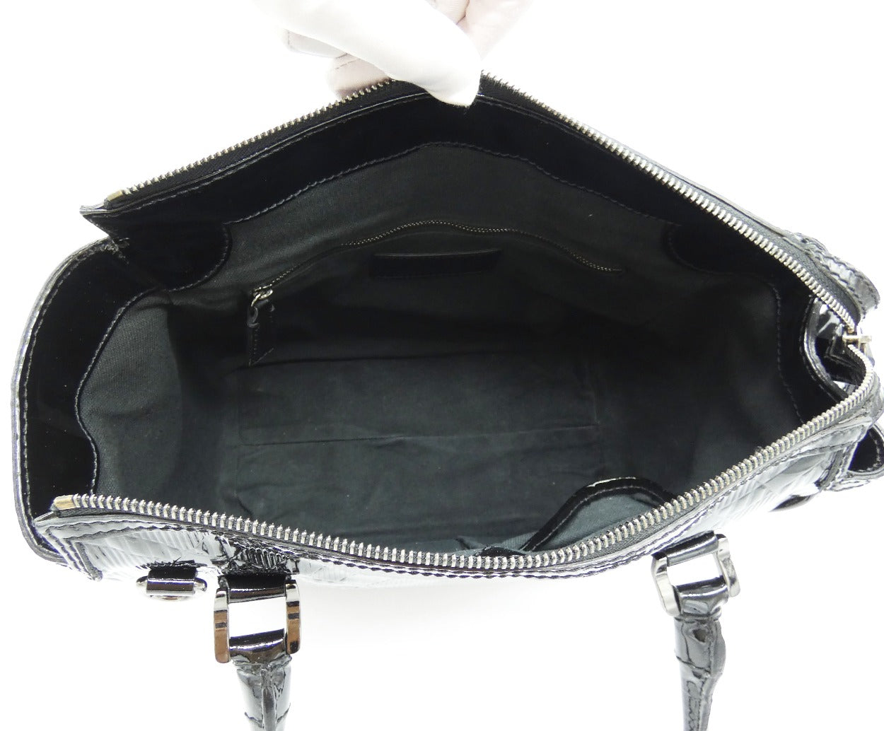 Burberry Anford Black Patent Bag Bag Burberry